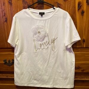 White Lovely Embellished Top